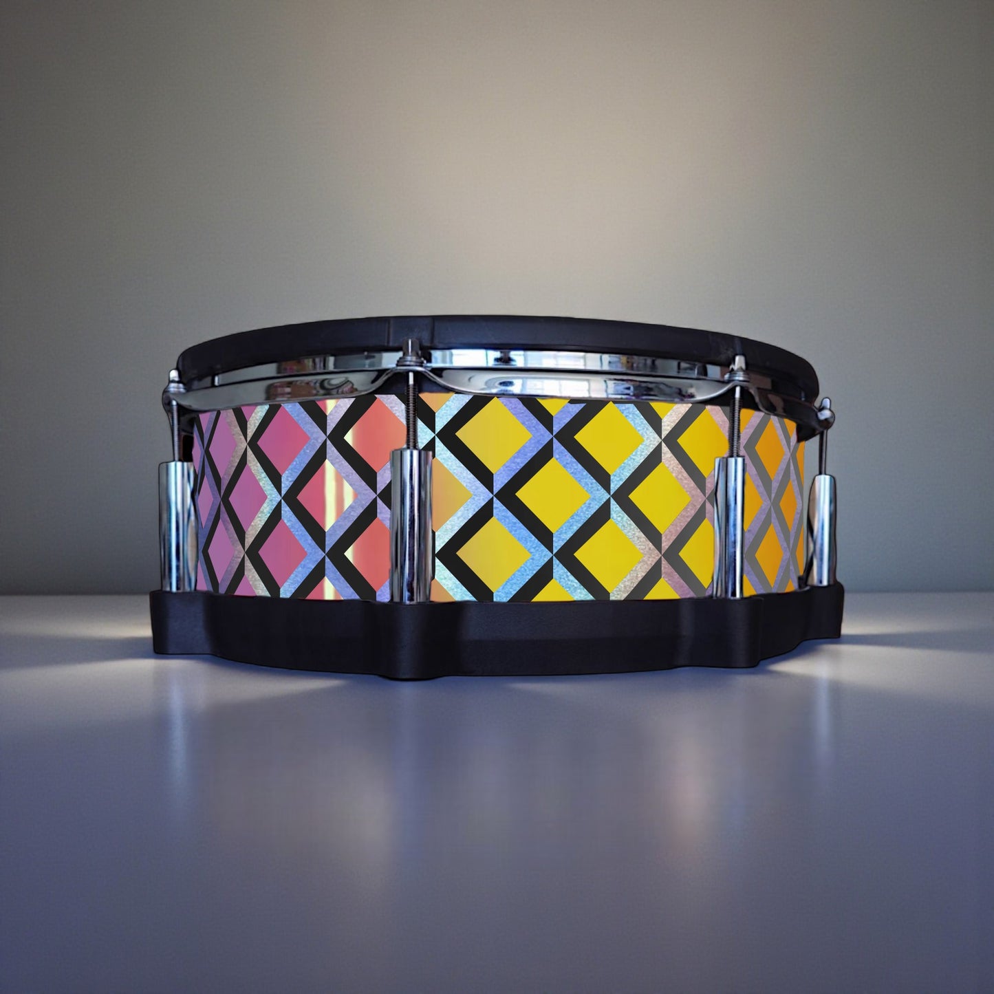3D Tile Drum Wrap (Black Base)