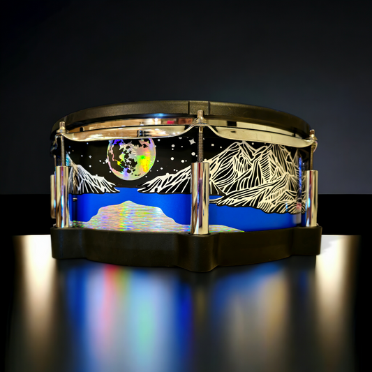 Mountain Lake Drum Wrap - Night