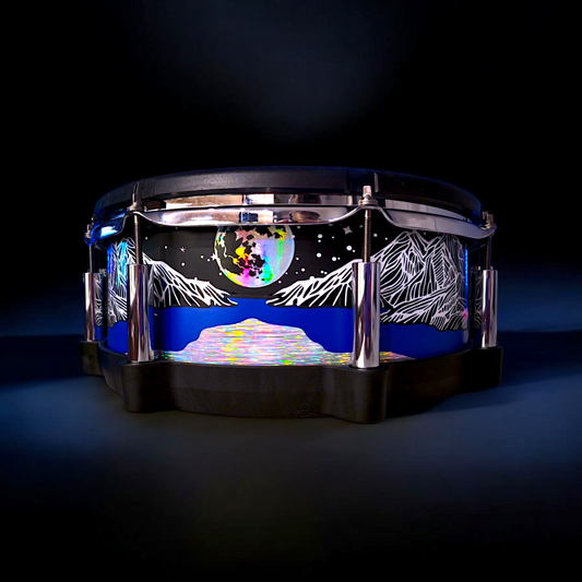 Mountain Lake Drum Wrap - Night
