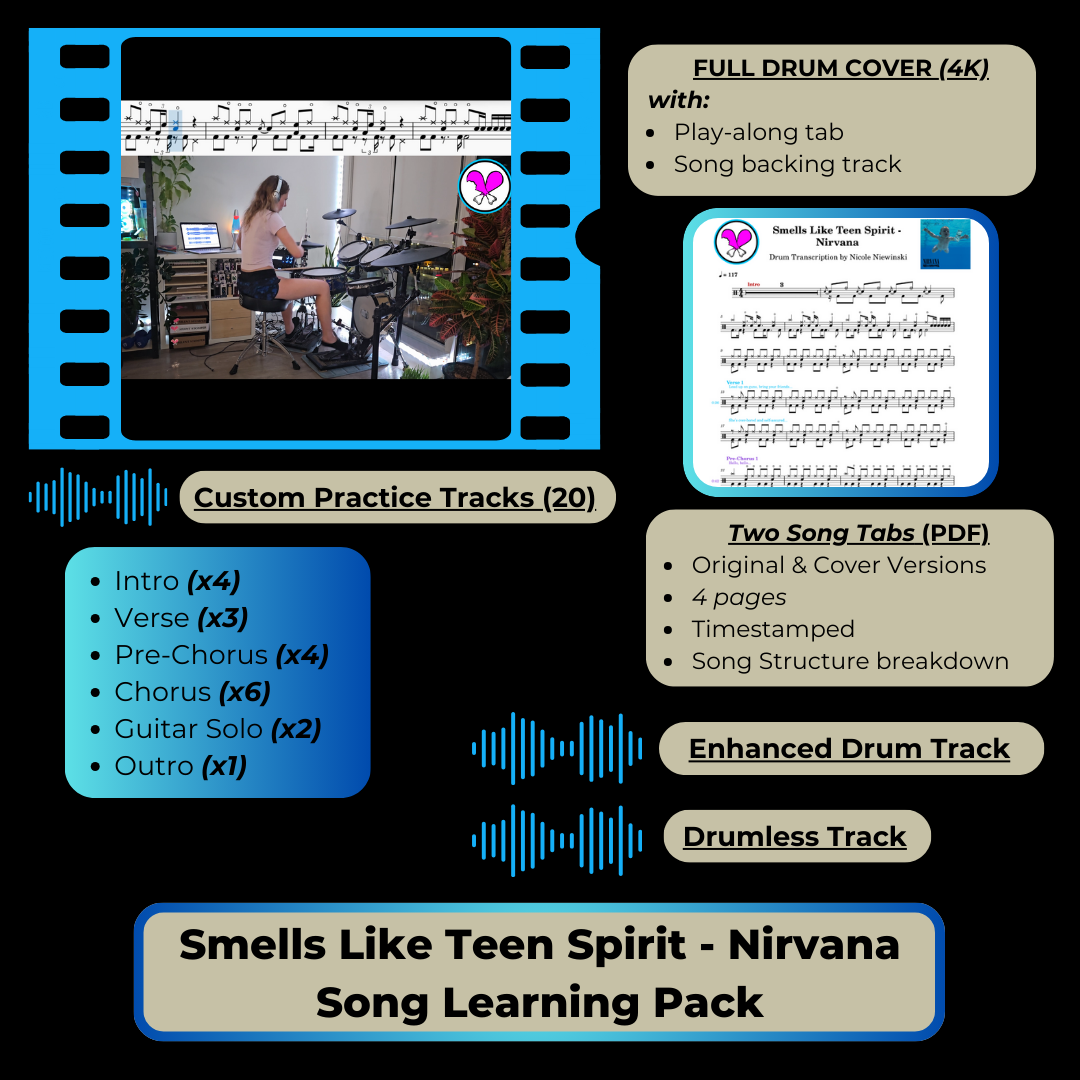 Smells Like Teen Spirit | Full Drum Learning Song Pack