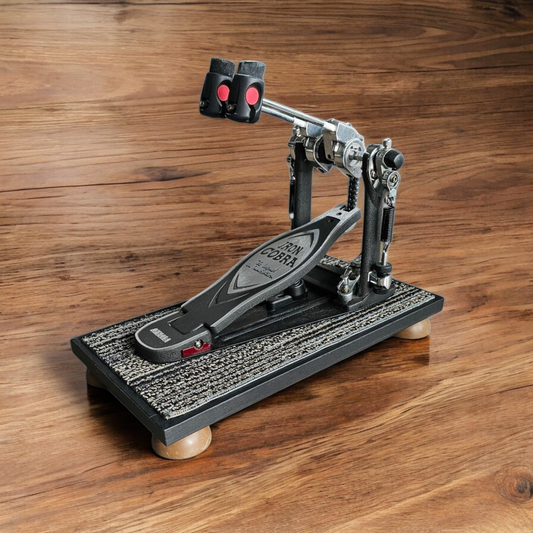 Silent Stomper LITE impact noise isolation platform designed for drummers, enabling quiet practice in enclosed spaces like apartment buildings by reducing vibrations and preventing noise disturbances for neighbors.