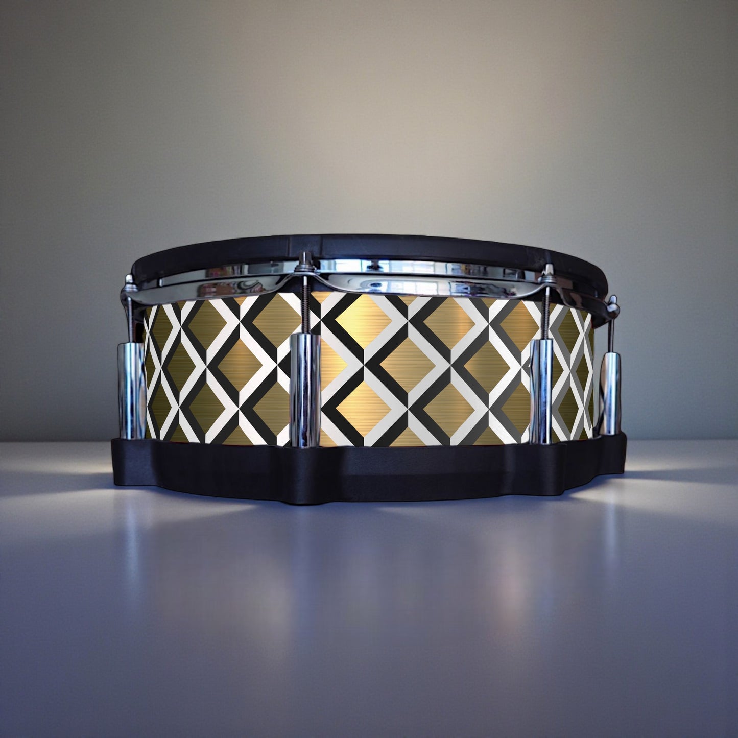 3D Tile Drum Wrap (Black Base)