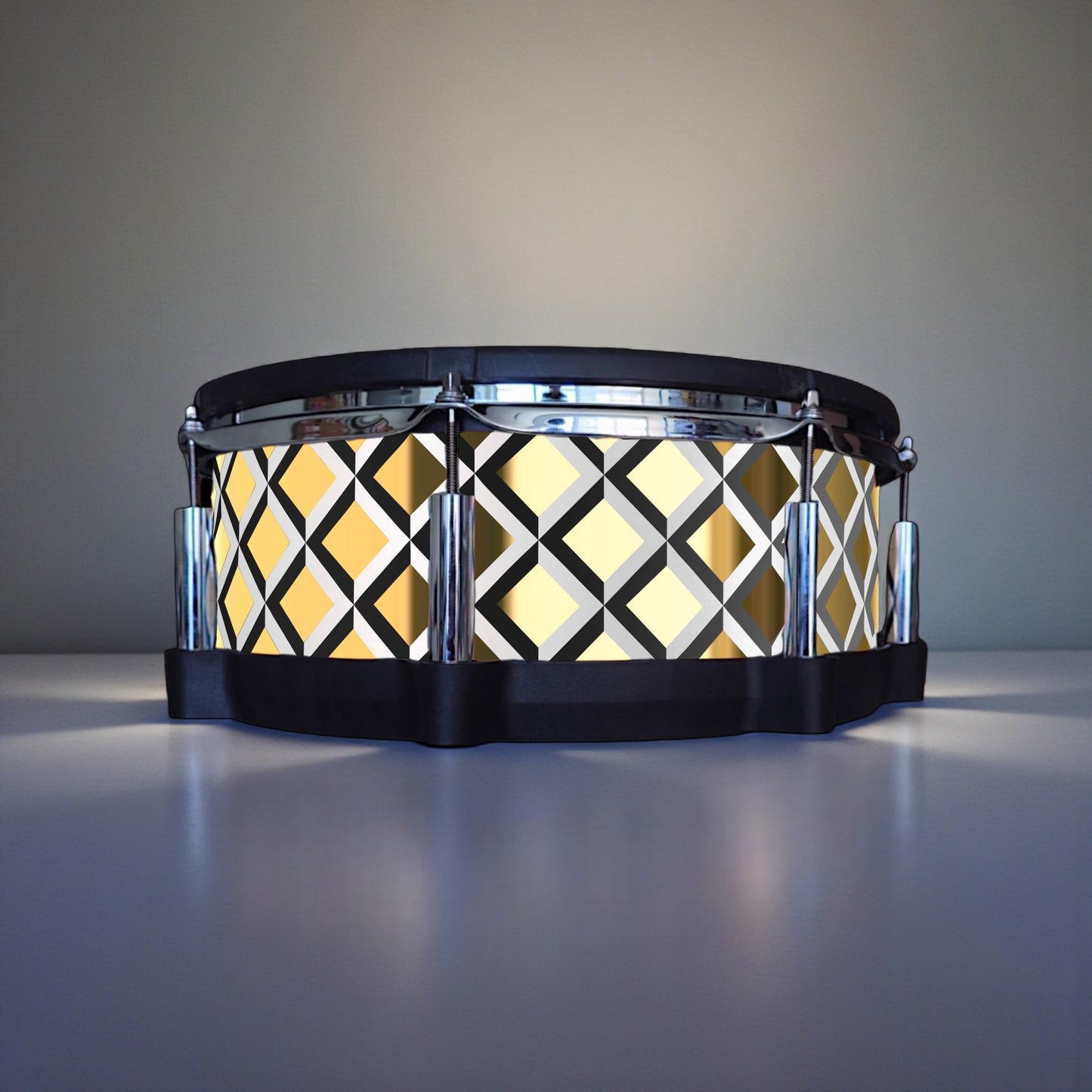 3D Tile Drum Wrap (Black Base)