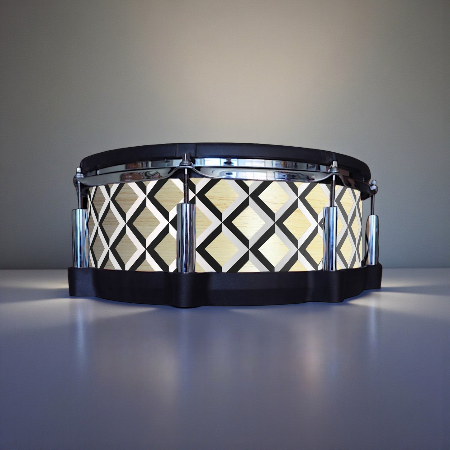 3D Tile Drum Wrap (Black Base)