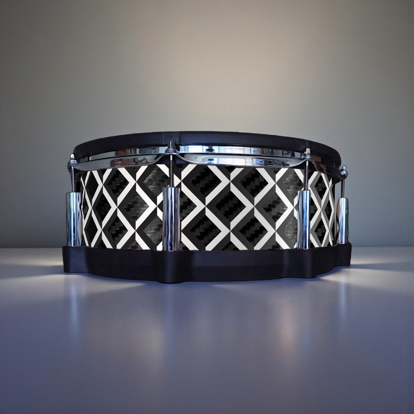 3D Tile Drum Wrap (Black Base)