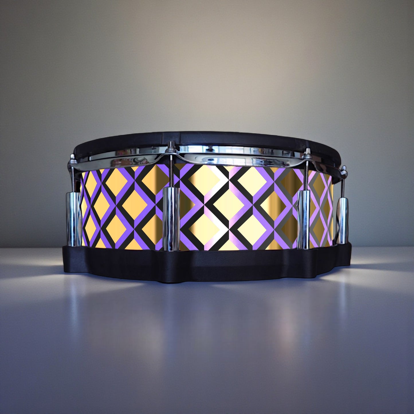 3D Tile Drum Wrap (Black Base)