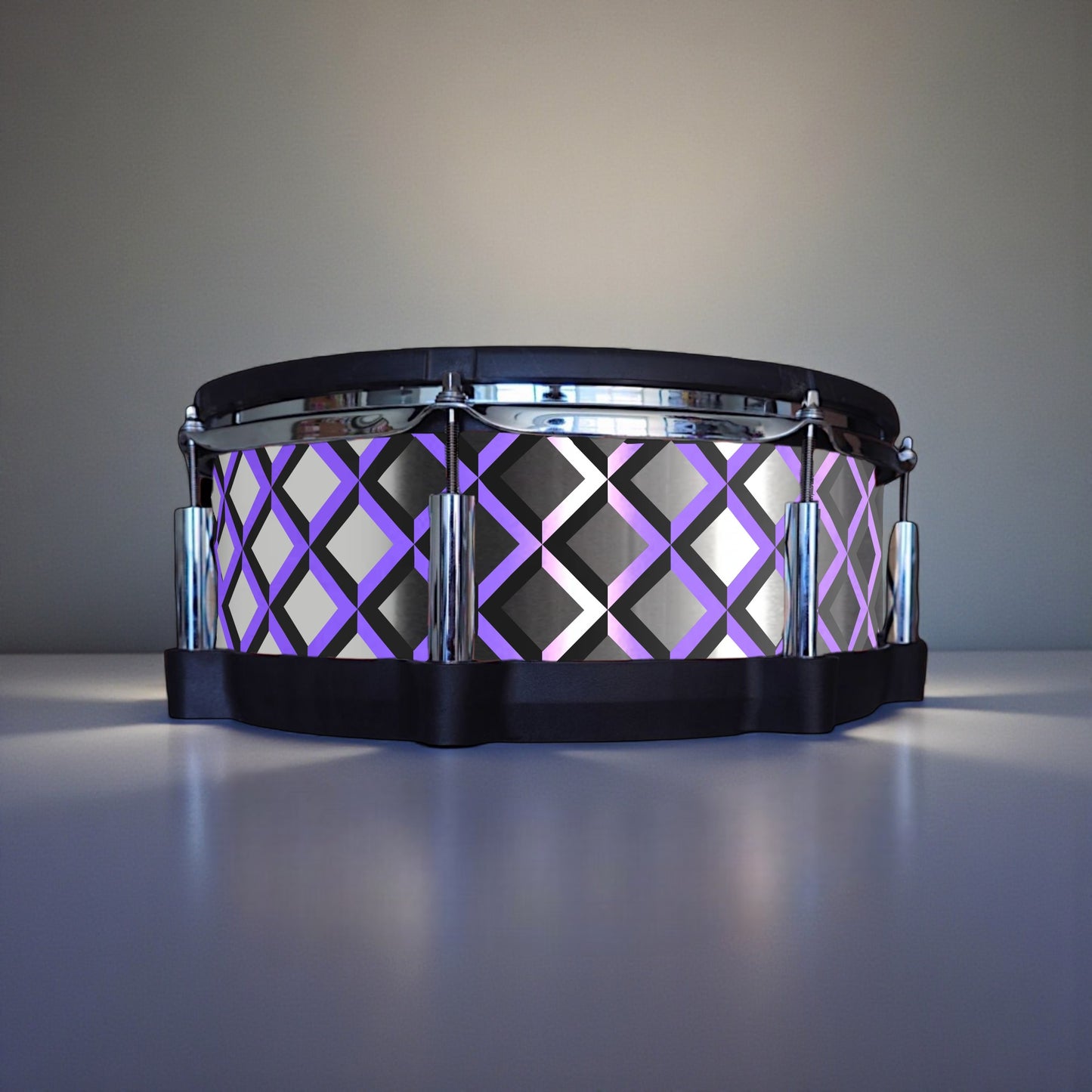 3D Tile Drum Wrap (Black Base)