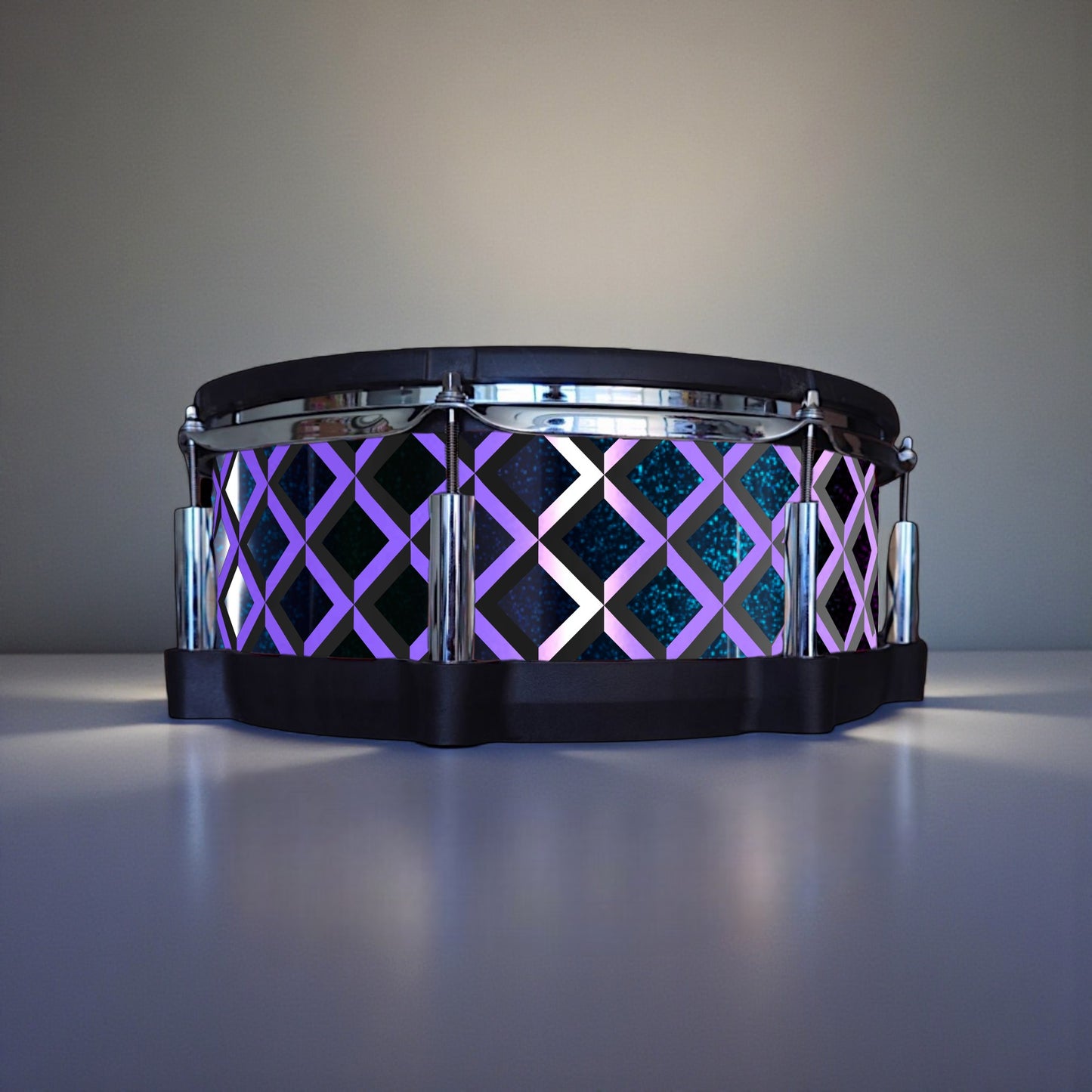 3D Tile Drum Wrap (Black Base)