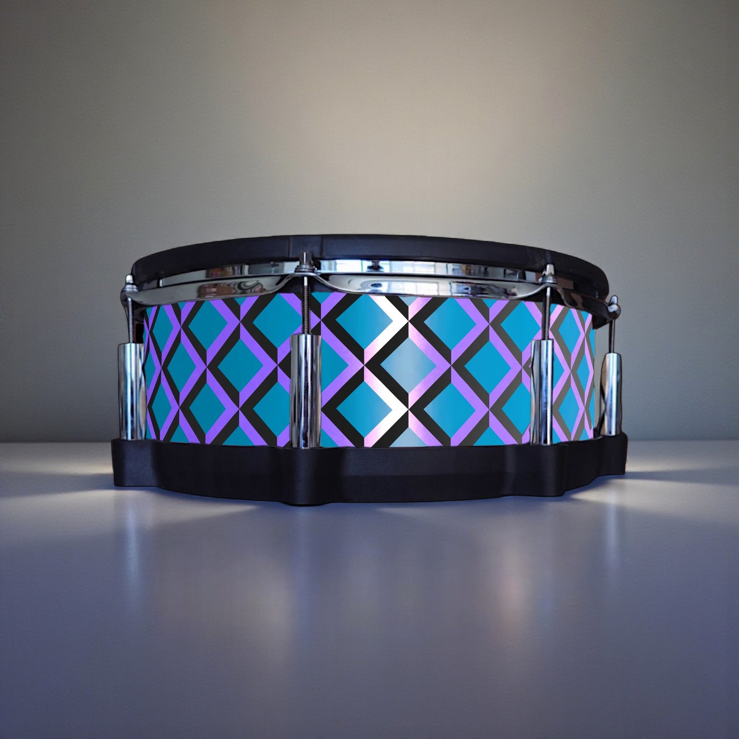 3D Tile Drum Wrap (Black Base)