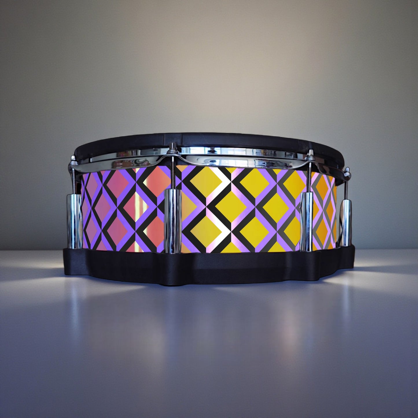 3D Tile Drum Wrap (Black Base)
