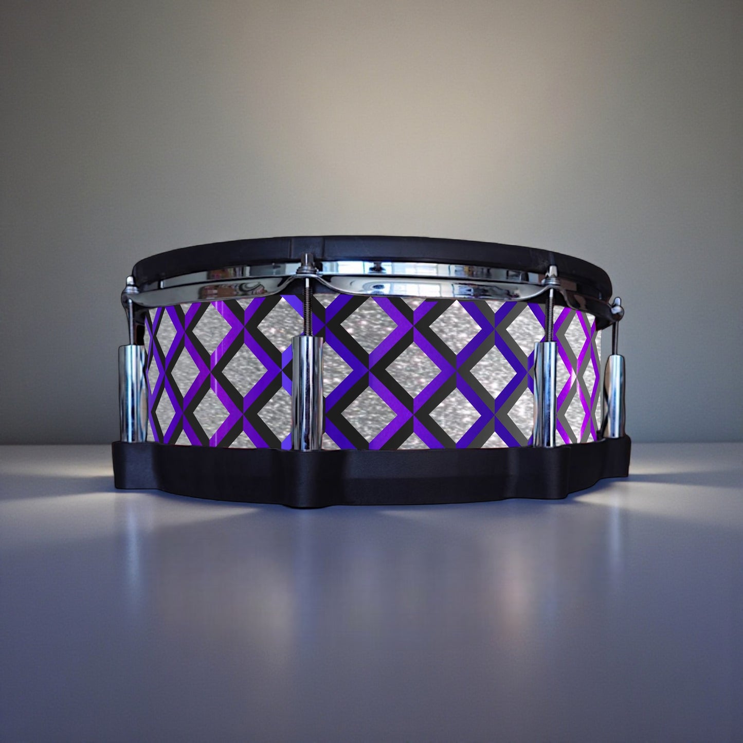 3D Tile Drum Wrap (Black Base)
