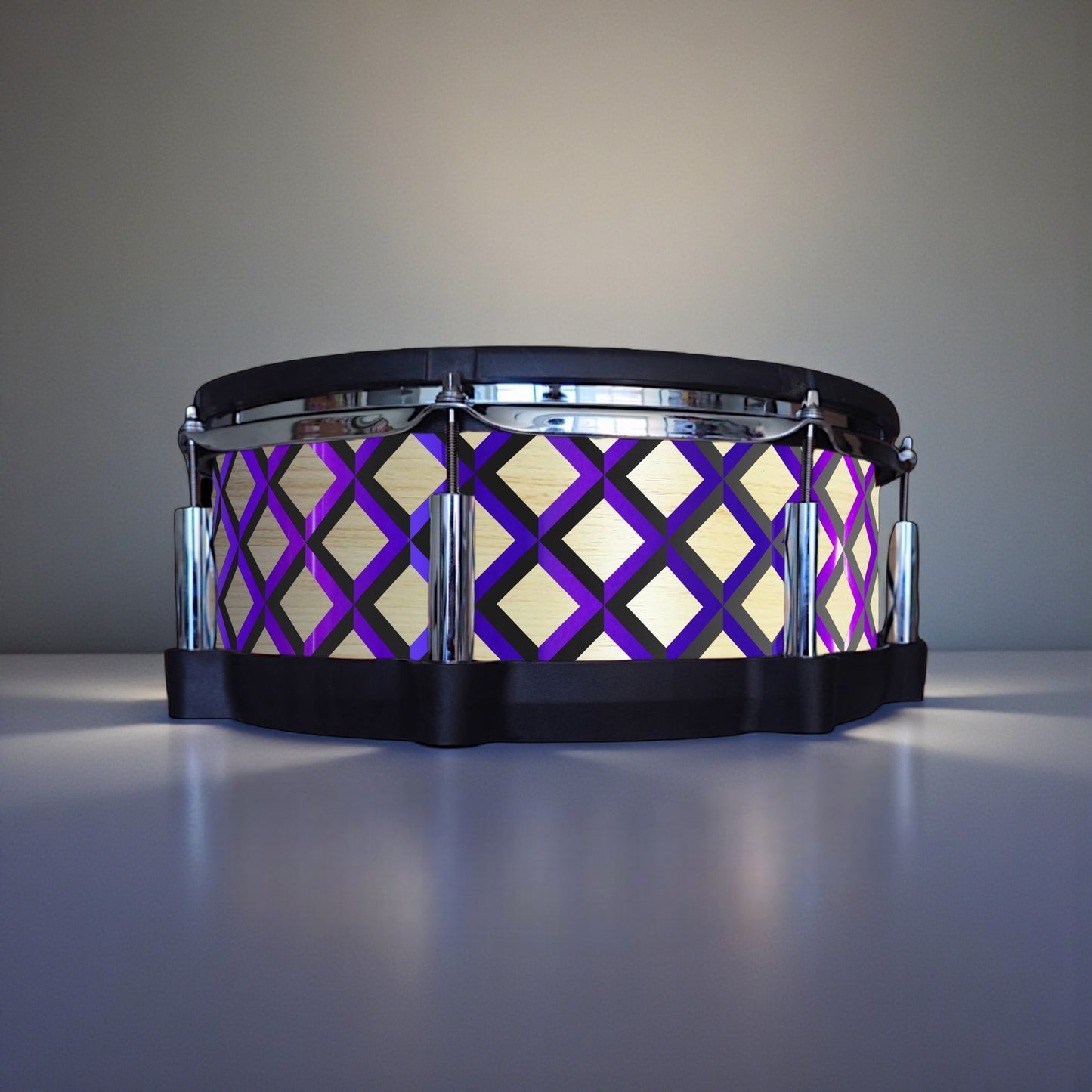 3D Tile Drum Wrap (Black Base)