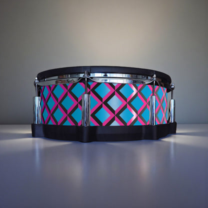3D Tile Drum Wrap (Black Base)