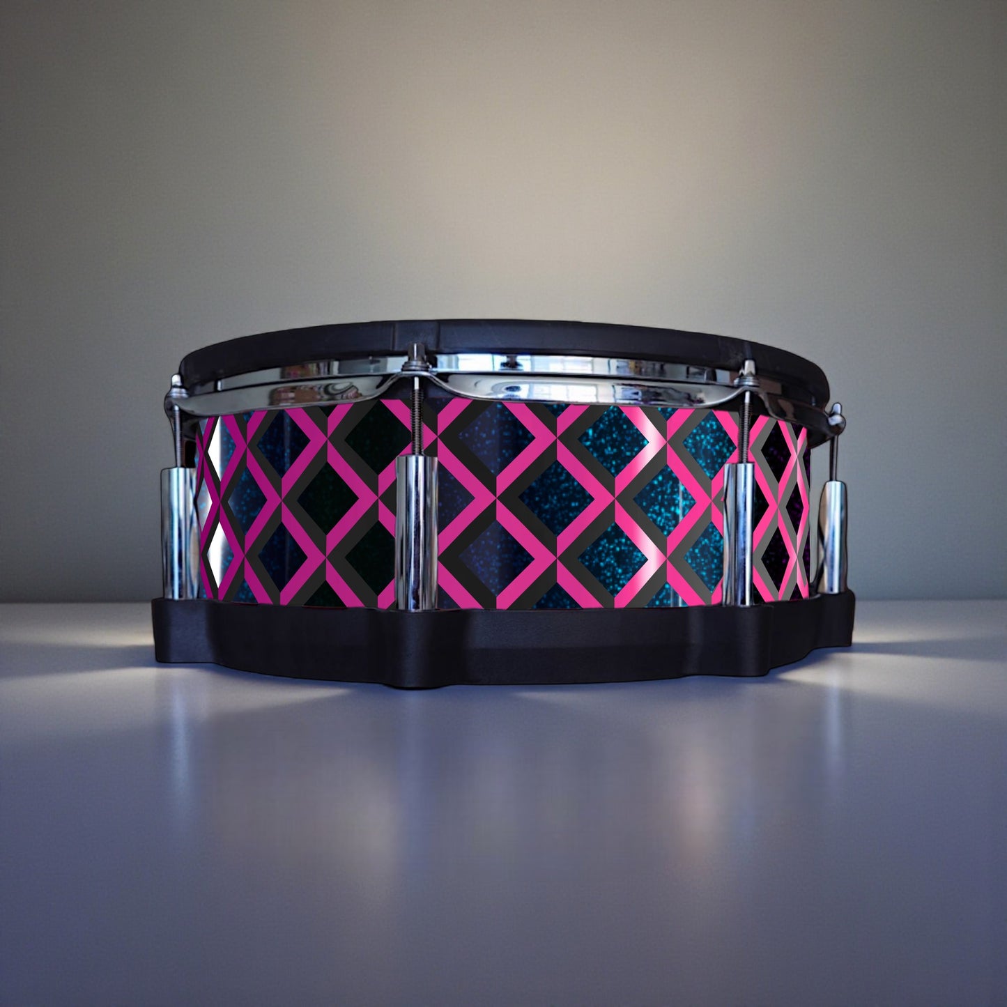 3D Tile Drum Wrap (Black Base)