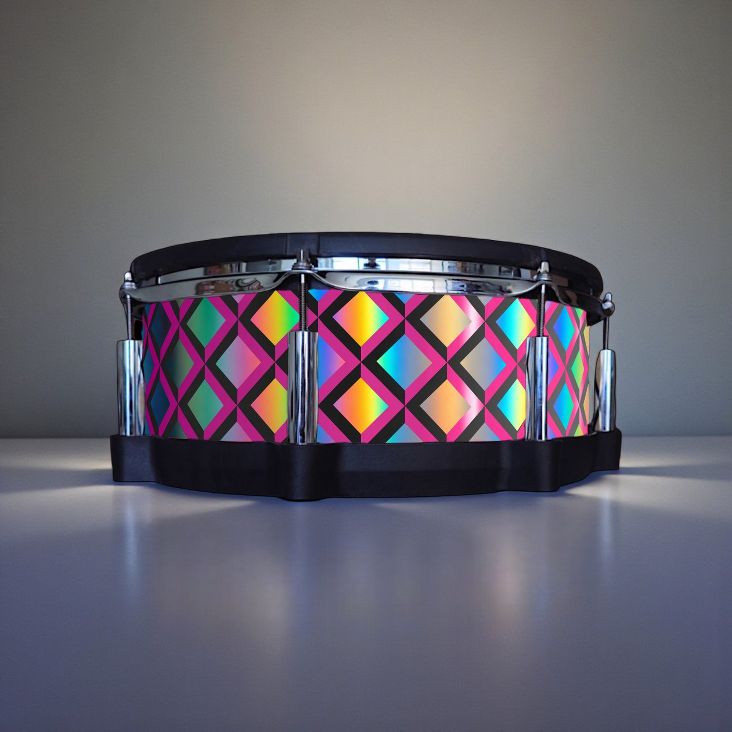 3D Tile Drum Wrap (Black Base)