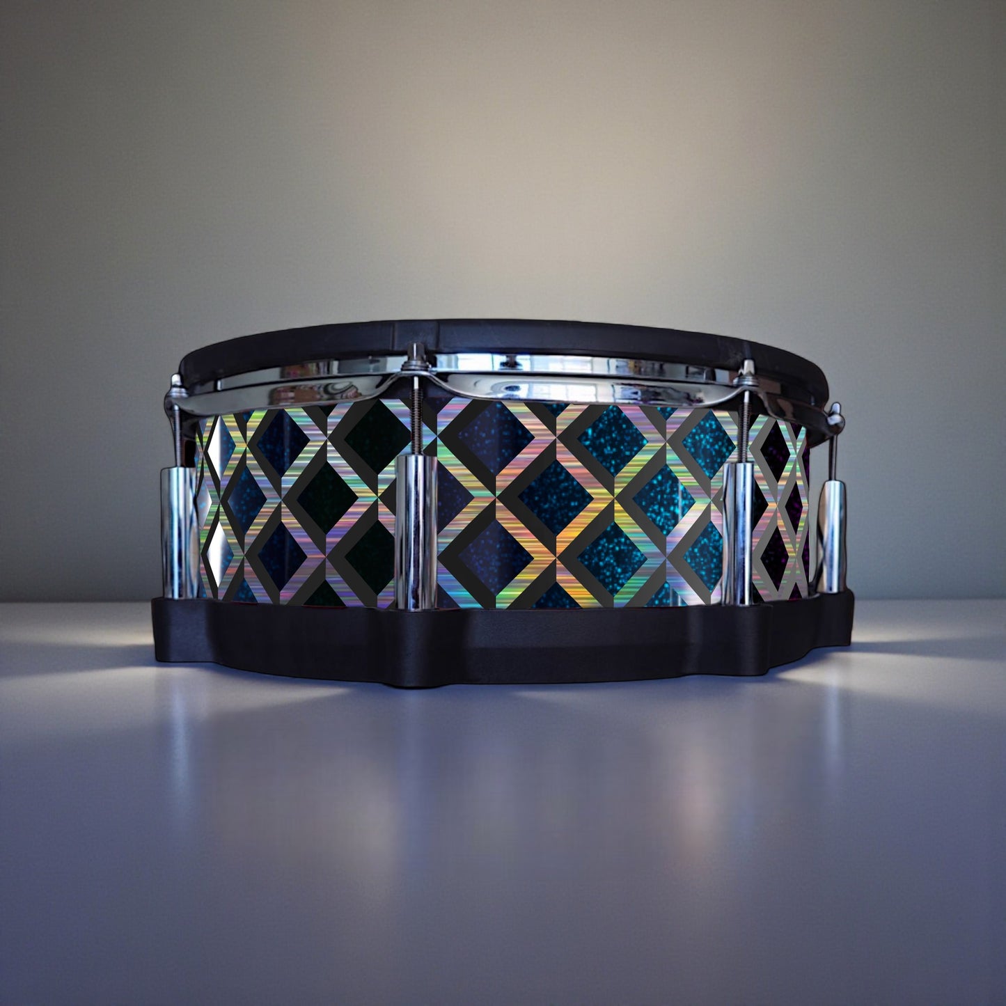 3D Tile Drum Wrap (Black Base)