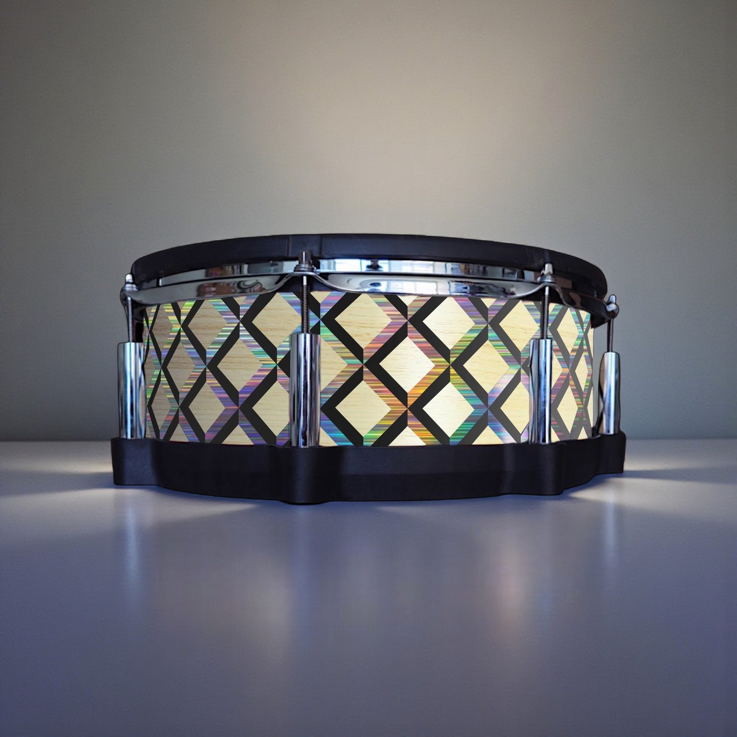 3D Tile Drum Wrap (Black Base)
