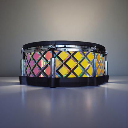 3D Tile Drum Wrap (Black Base)
