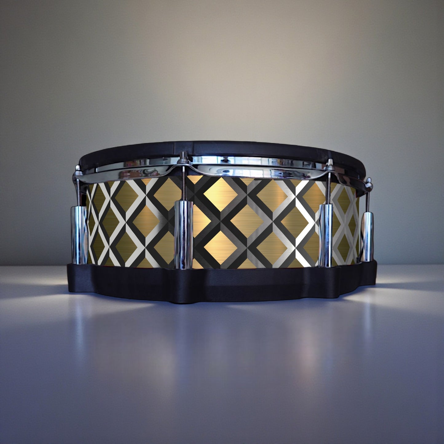 3D Tile Drum Wrap (Black Base)