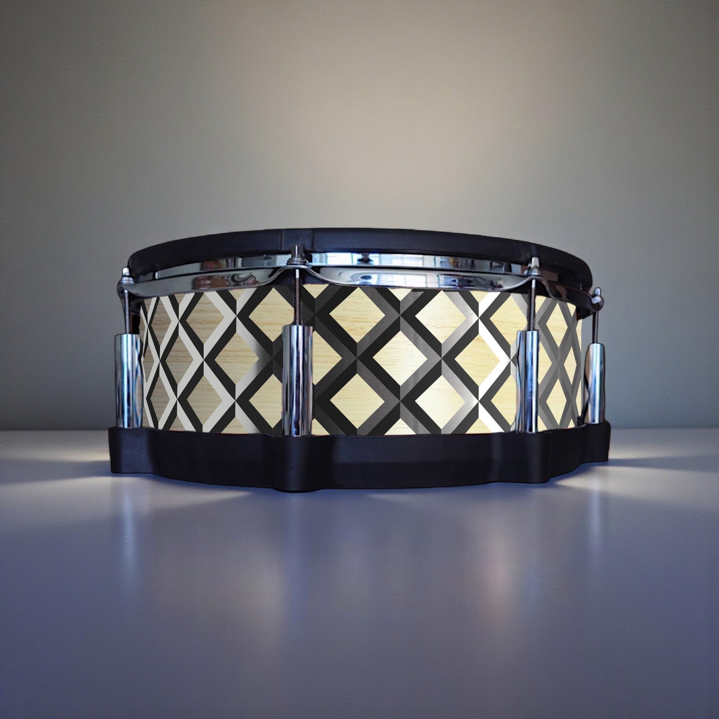 3D Tile Drum Wrap (Black Base)