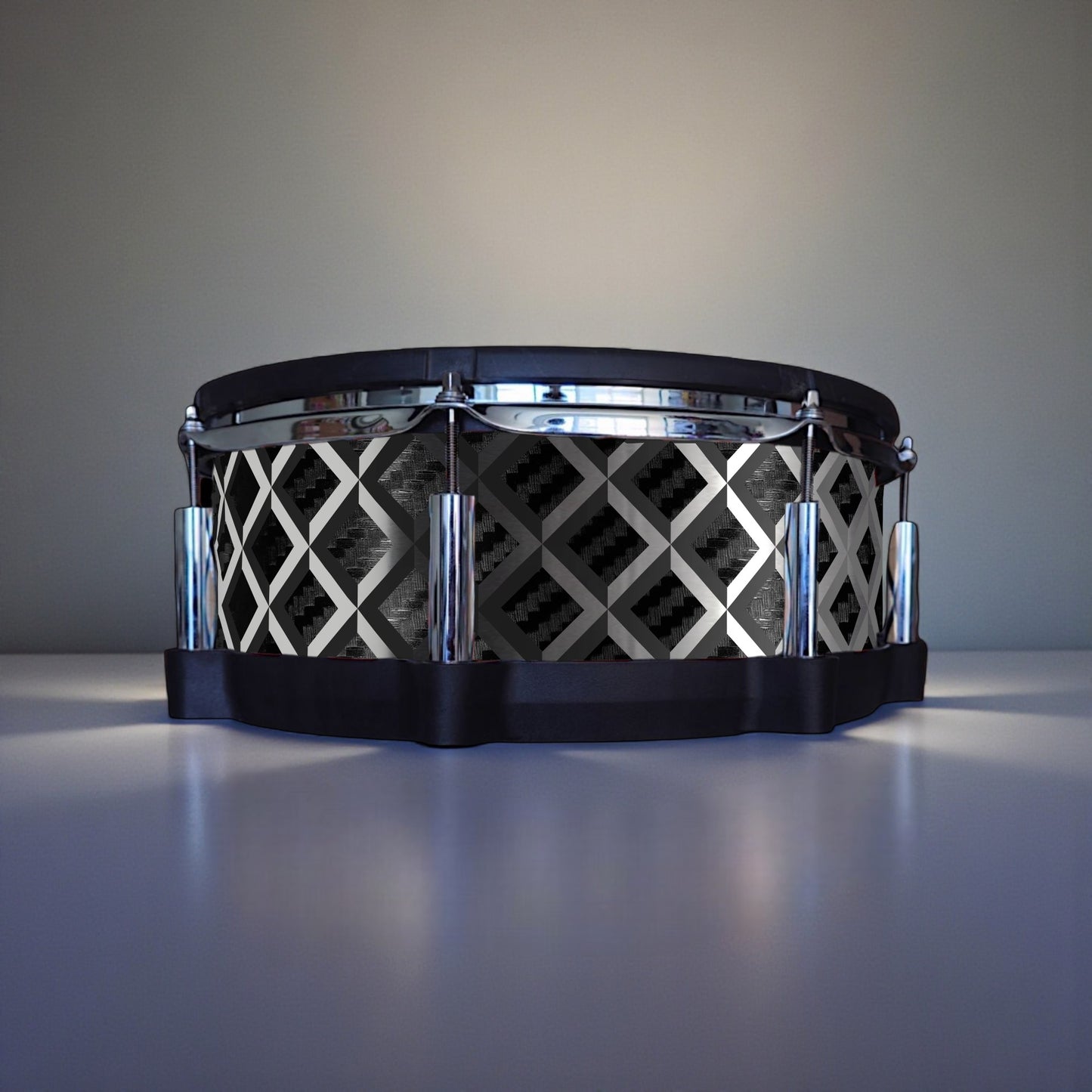 3D Tile Drum Wrap (Black Base)