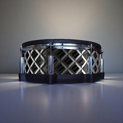 3D Tile Drum Wrap (Black Base)