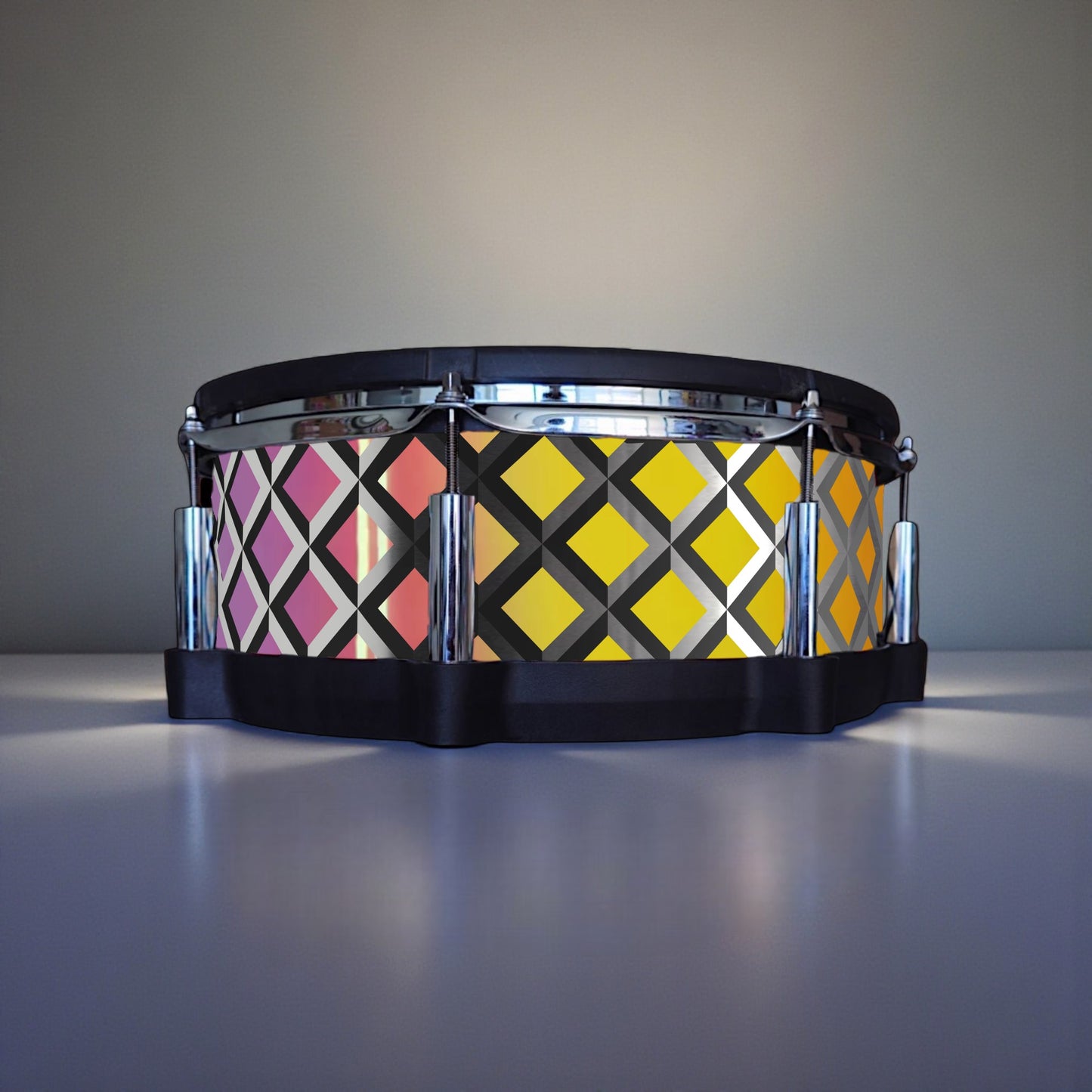 3D Tile Drum Wrap (Black Base)