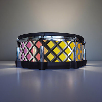 3D Tile Drum Wrap (Black Base)