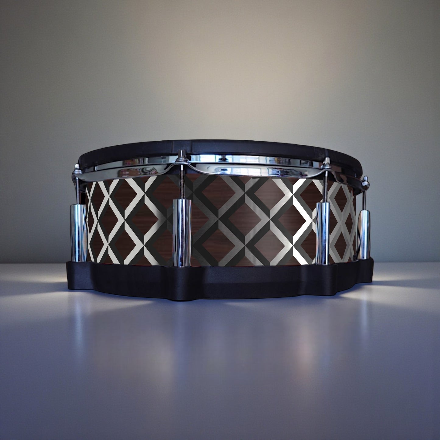 3D Tile Drum Wrap (Black Base)