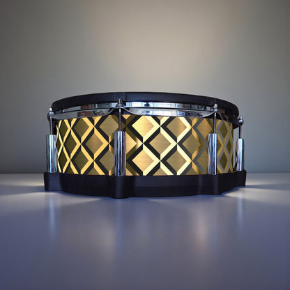 3D Tile Drum Wrap (Black Base)