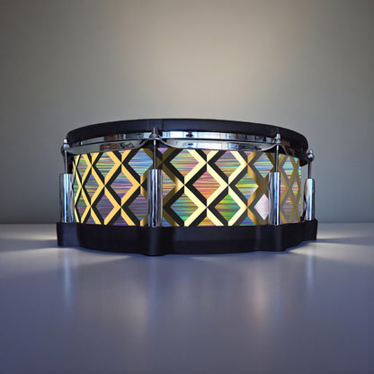 3D Tile Drum Wrap (Black Base)