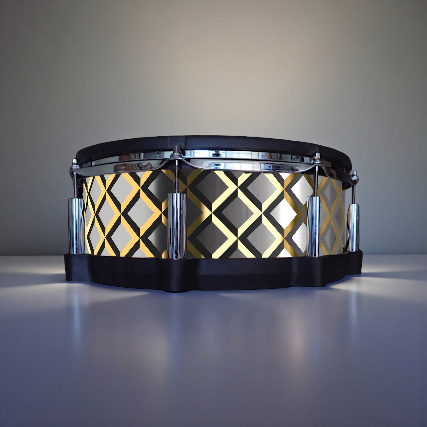 3D Tile Drum Wrap (Black Base)