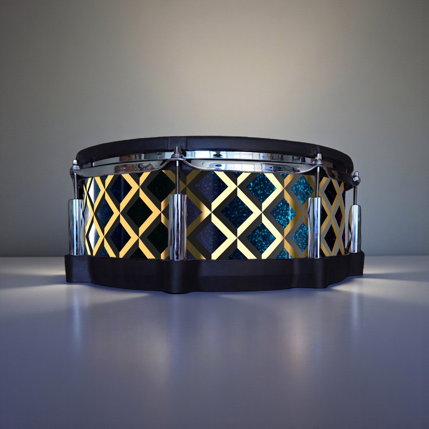 3D Tile Drum Wrap (Black Base)