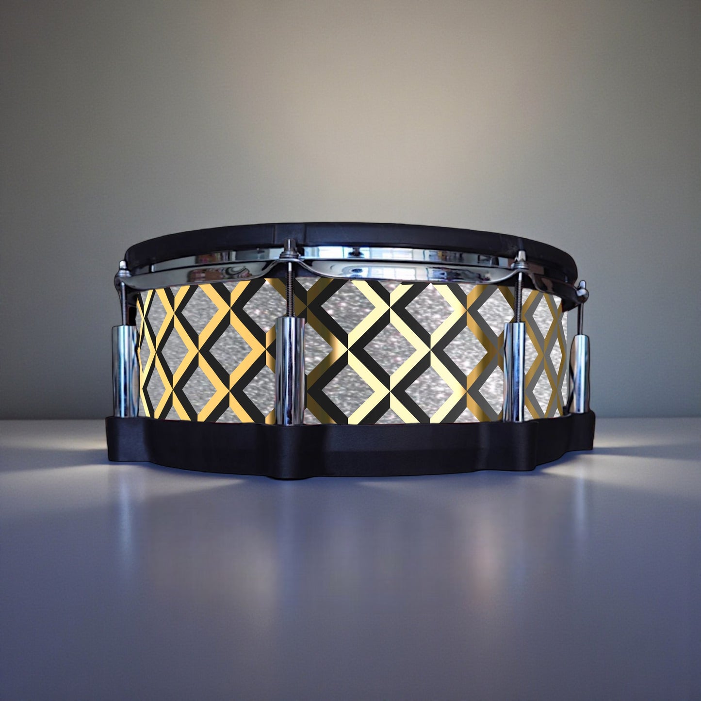 3D Tile Drum Wrap (Black Base)