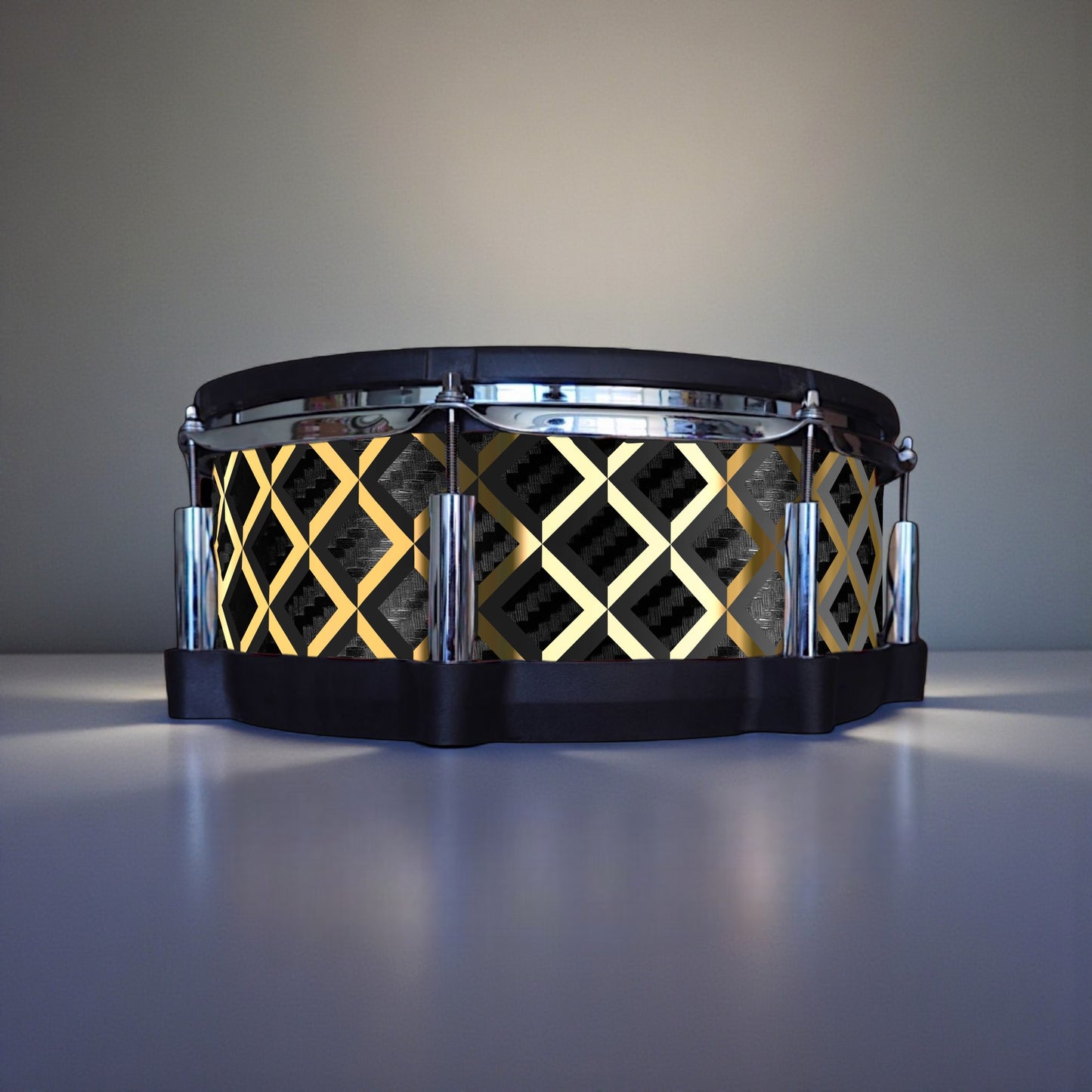 3D Tile Drum Wrap (Black Base)