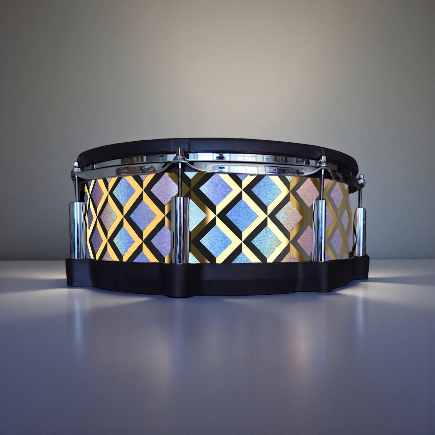 3D Tile Drum Wrap (Black Base)