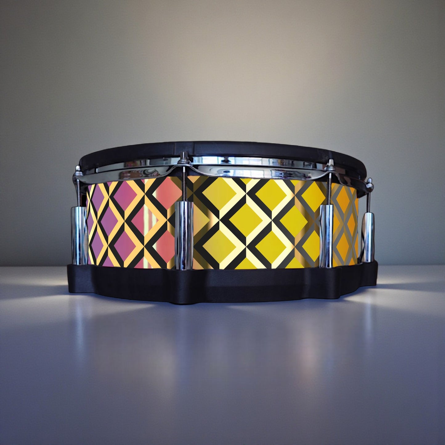 3D Tile Drum Wrap (Black Base)