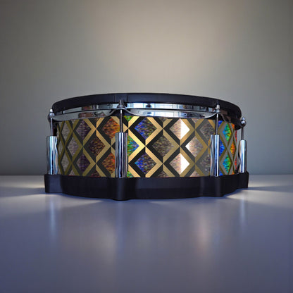 3D Tile Drum Wrap (Black Base)