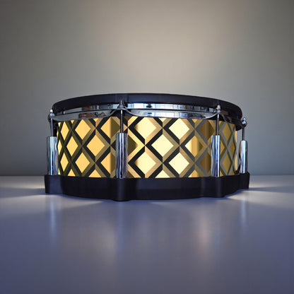 3D Tile Drum Wrap (Black Base)