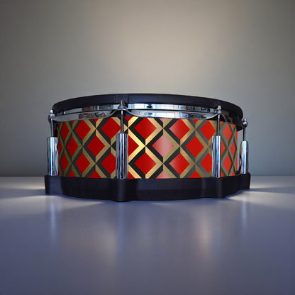 3D Tile Drum Wrap (Black Base)