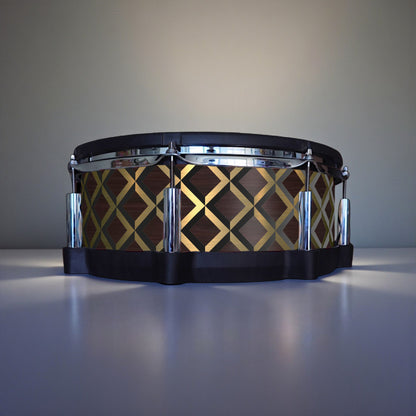 3D Tile Drum Wrap (Black Base)