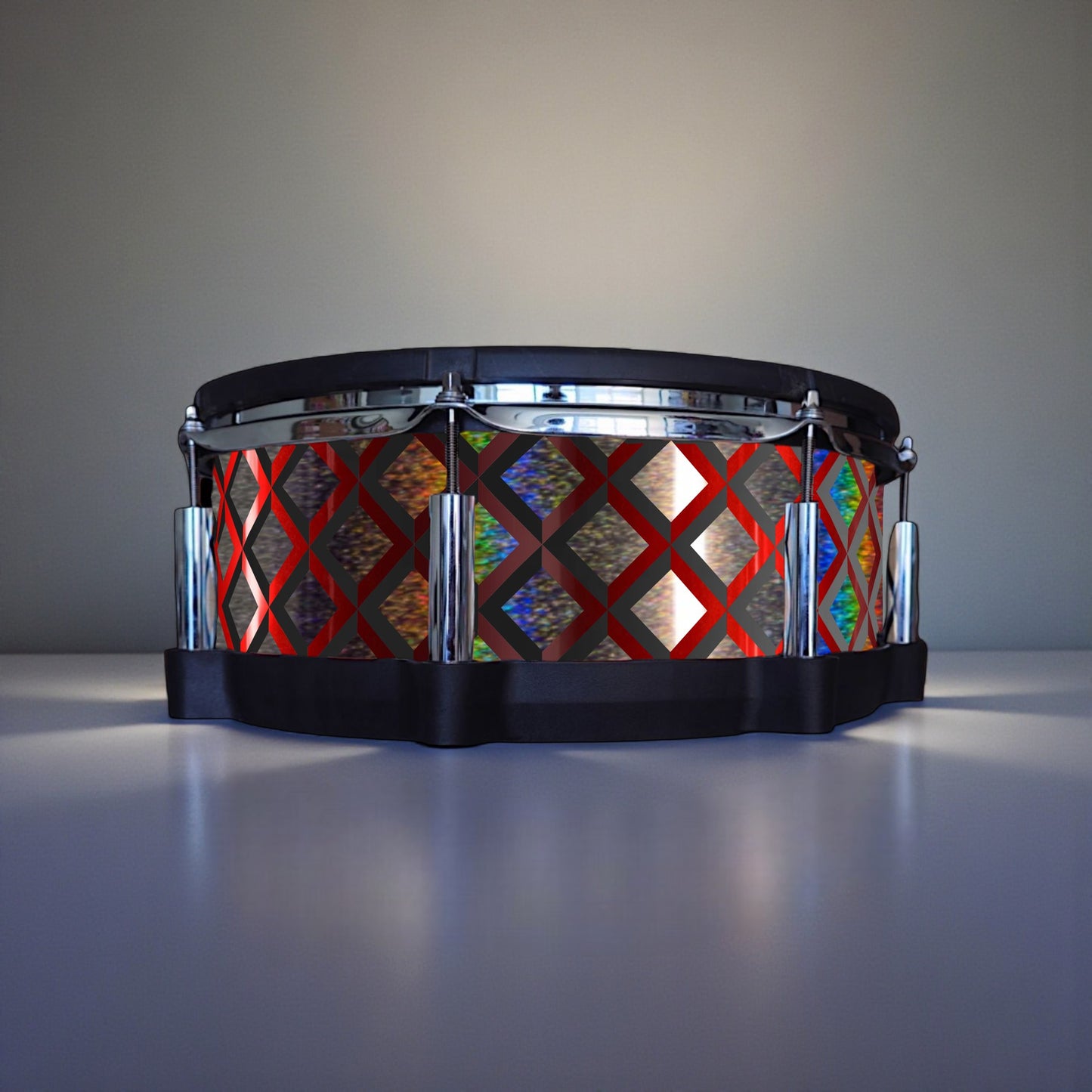 3D Tile Drum Wrap (Black Base)