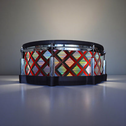 3D Tile Drum Wrap (Black Base)