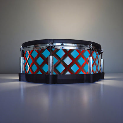 3D Tile Drum Wrap (Black Base)