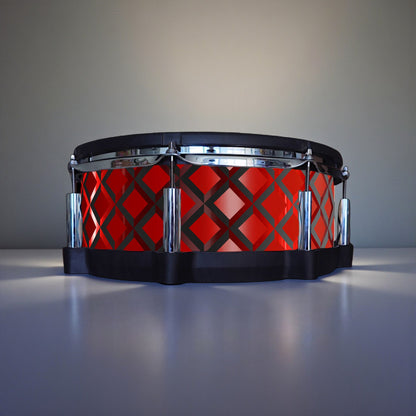 3D Tile Drum Wrap (Black Base)