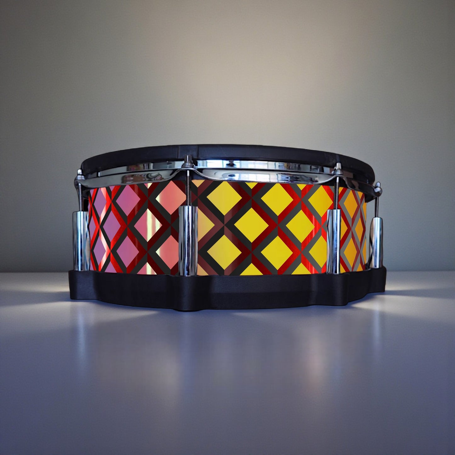 3D Tile Drum Wrap (Black Base)