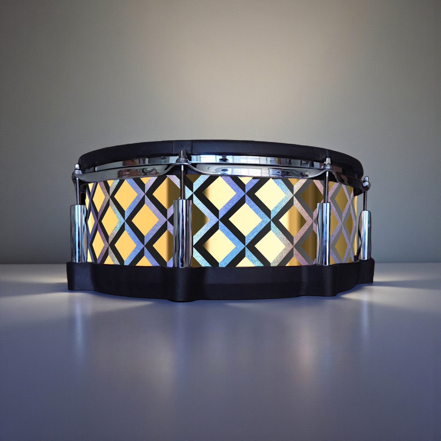3D Tile Drum Wrap (Black Base)