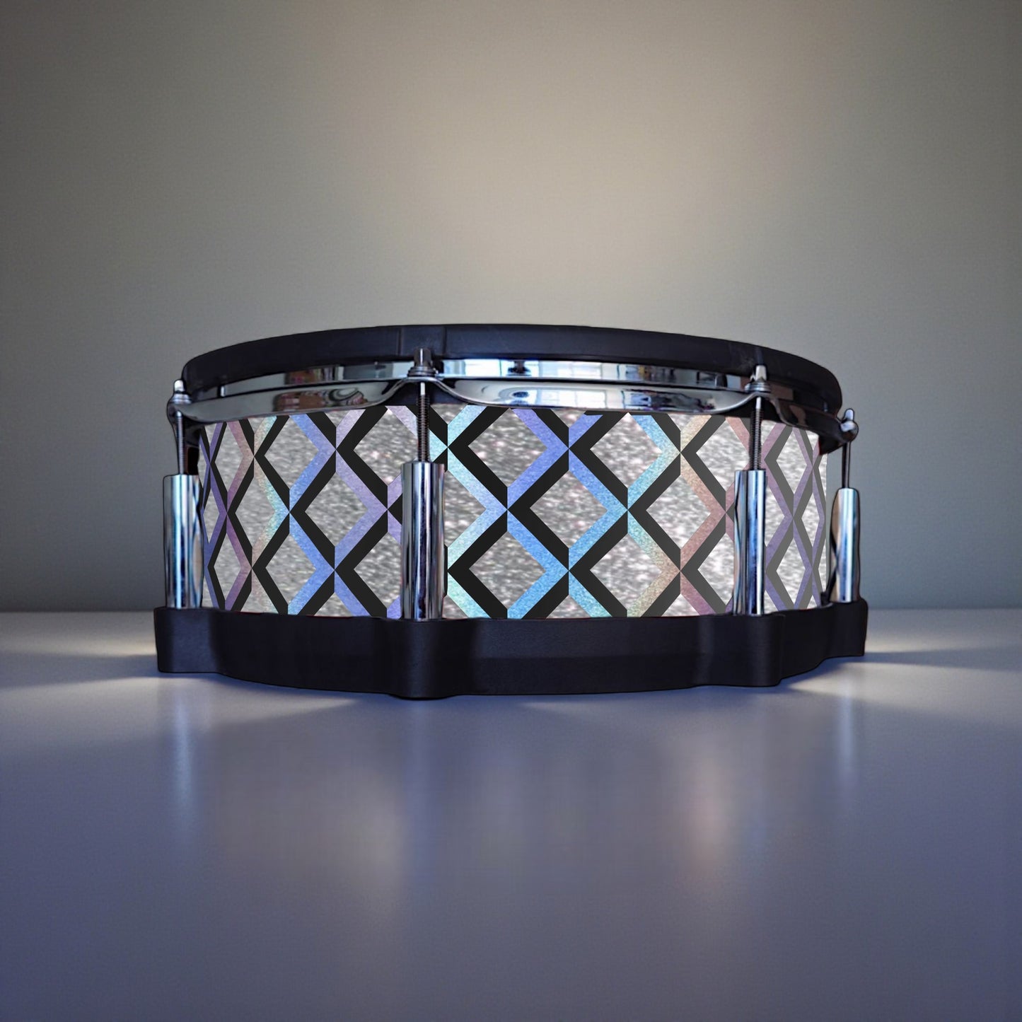 3D Tile Drum Wrap (Black Base)