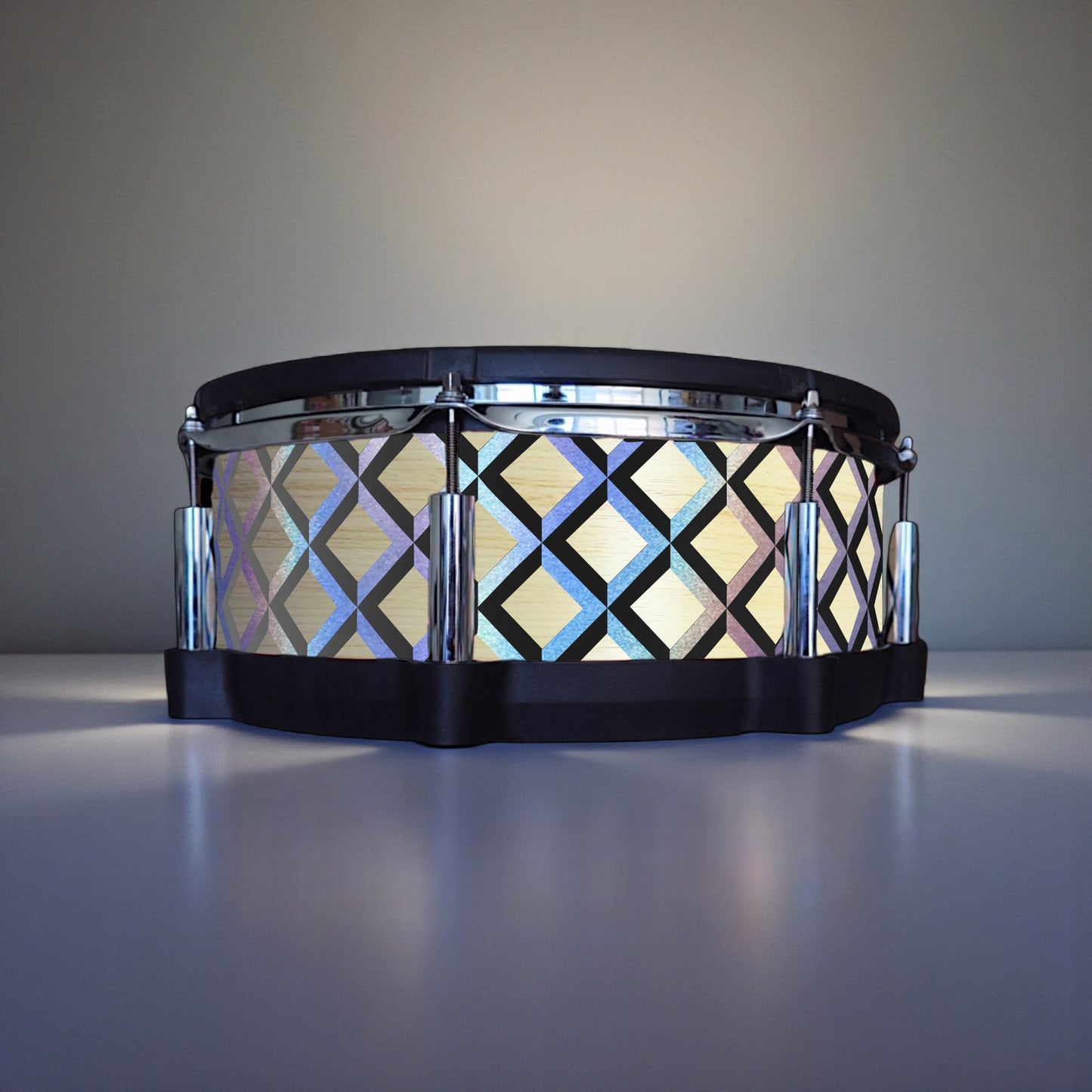 3D Tile Drum Wrap (Black Base)