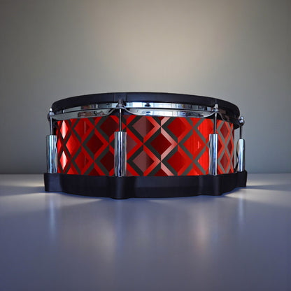 3D Tile Drum Wrap (Black Base)